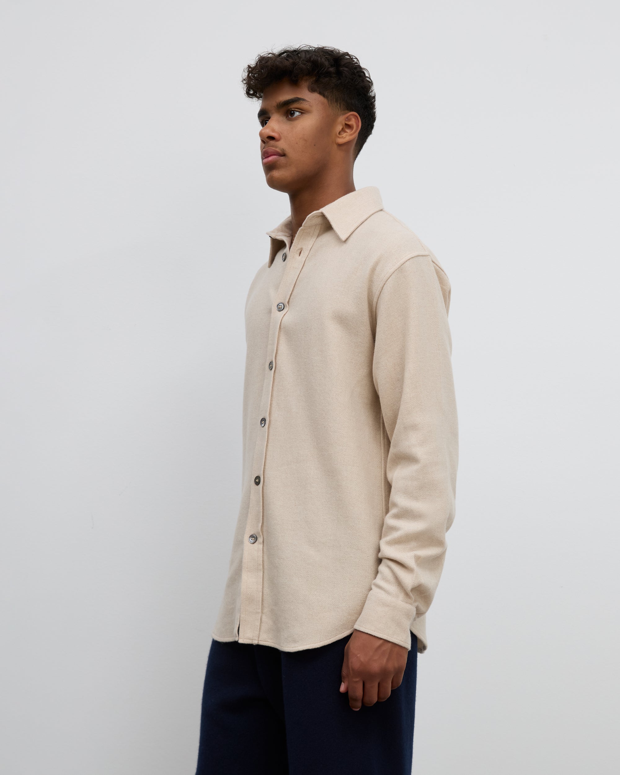 Kaschmir Hemd beige