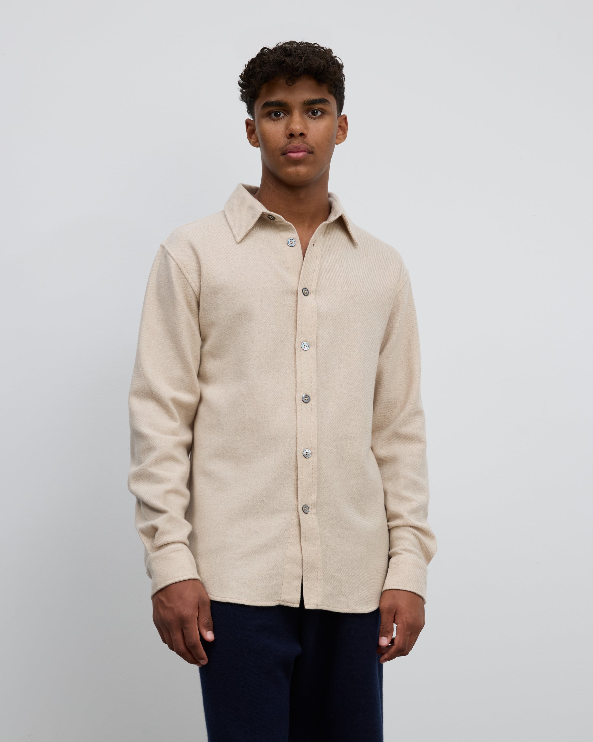 Kaschmir Hemd beige