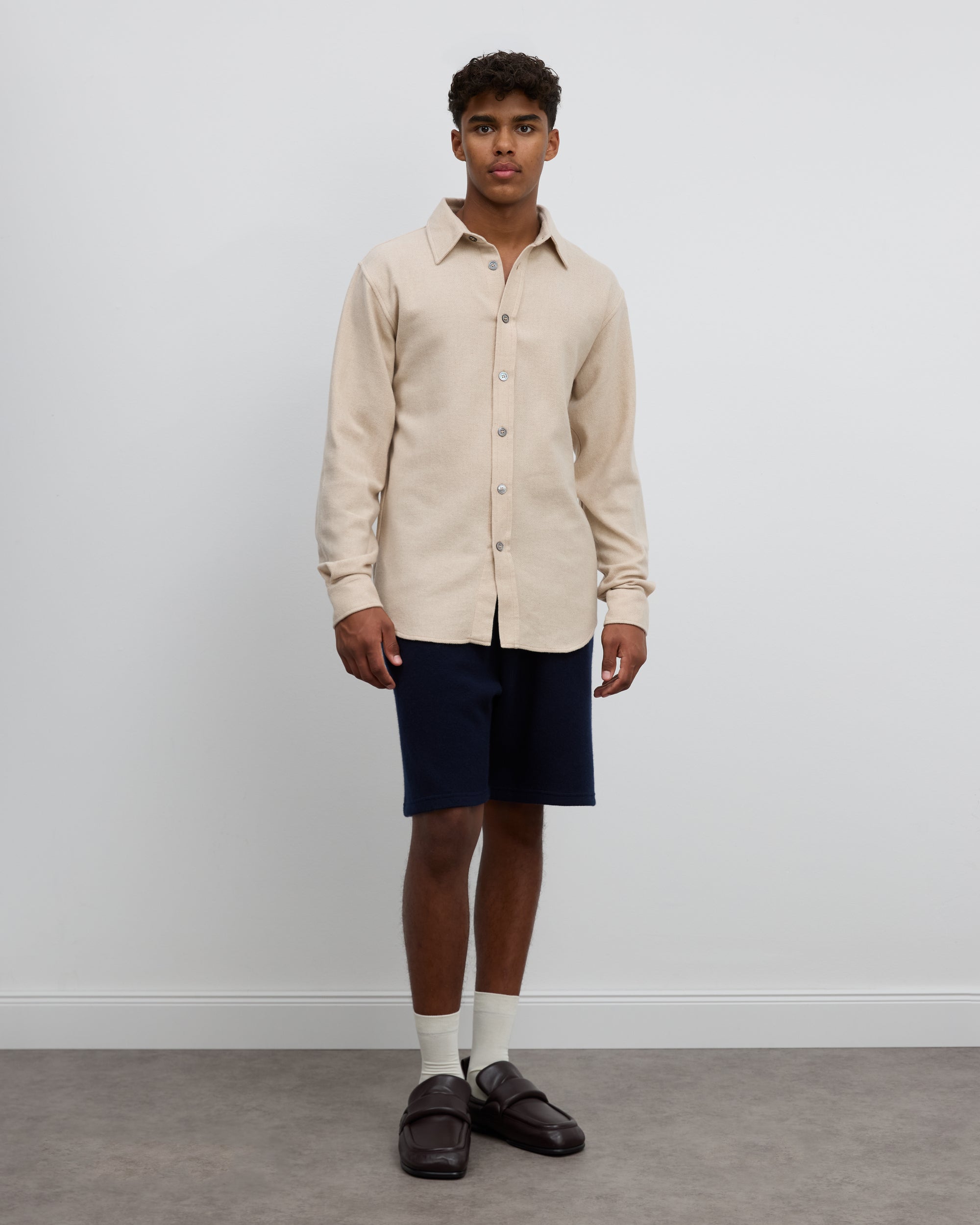 Kaschmir Hemd beige