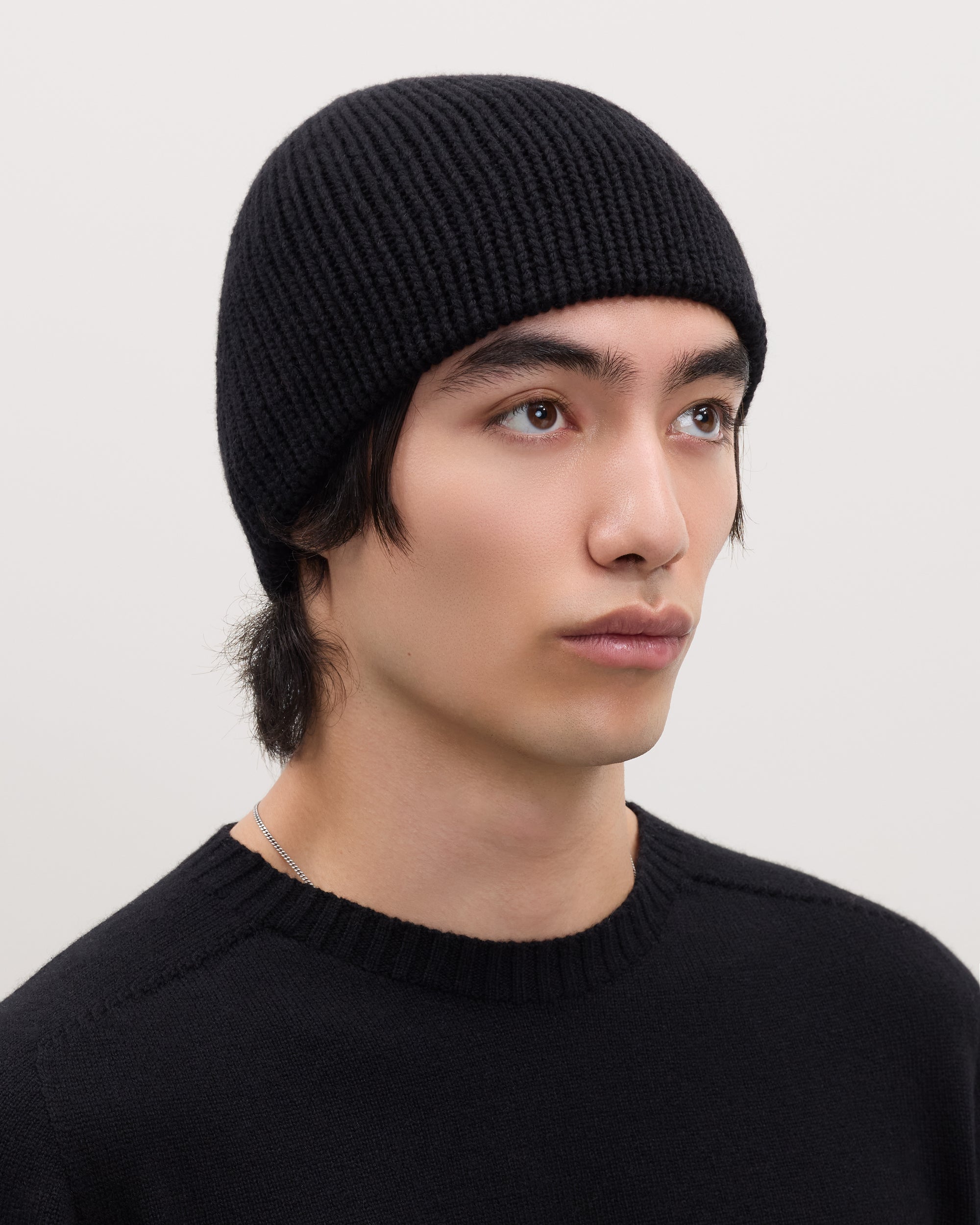 Kaschmir Mütze kurz in schwarz